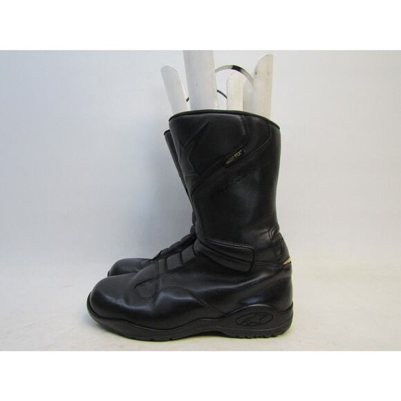 Alpinestars Mens Sz 9.5 US 44 EUR Black Zip Street Bike Motorcycle Riding Boots - Picture 1 of 11